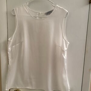Kasper White Sleeveless Tank Top